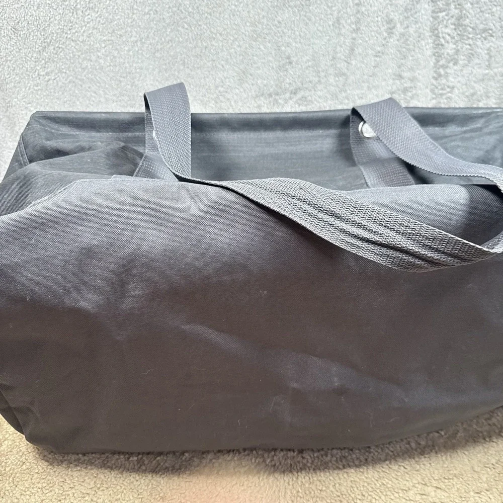 Thirty-One Extra Large Utility Tote Charcoal Gray Storage Travel Bag